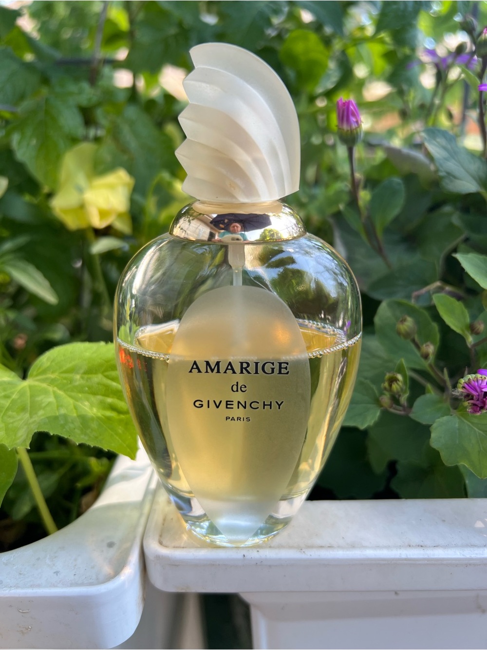 Givenchy Amarige Yellow Glass Perfume Bottle